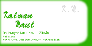 kalman maul business card