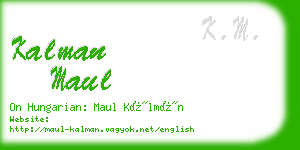 kalman maul business card